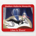 Vintage Madam Malaria Mosquito mousepads