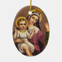 Vintage Madonna & Child Christmas Ornaments