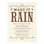 Vintage Make it Rain Bridal Shower Invitations