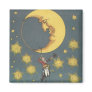 Vintage Man Hanging From the Moon Magnets