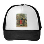 Vintage Man Woman Horses Equestrian Trucker Hats