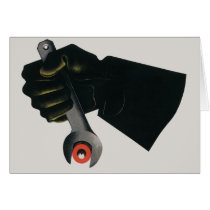 Vintage Manufacturing; and with Wrench Greeting Card