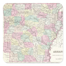 Vintage Map of Arkansas (1855) Stickers