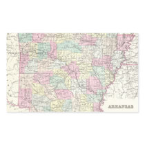 Vintage Map of Arkansas (1855) Stickers