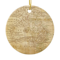 Vintage Map of Australasia Christmas Ornaments