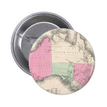 Vintage Map of Australia (1862) Pinback Button