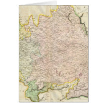 Vintage Map of Bavaria Germany (1814) Card