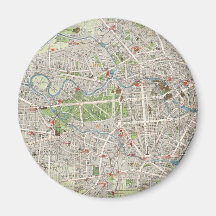 Vintage Map of Berlin Germany (1905) Fridge Magnets