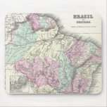 Vintage Map of Brazil (1855) Mousepad
