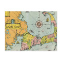 Vintage Map of Cape Cod postcards