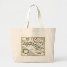 Vintage Map of Cuba and Jamaica (1763) Canvas Bag