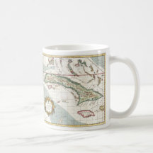 Vintage Map of Cuba and Jamaica (1763) Mug