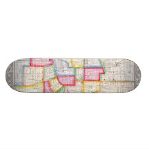 Vintage Map of Downtown Baltimore (1860) Skateboard Deck