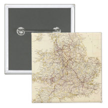 Vintage Map of England (1837) Button