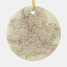 Vintage Map of England (1837) Ornaments