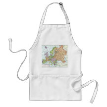 Vintage map of Europe colorful pastels Apron