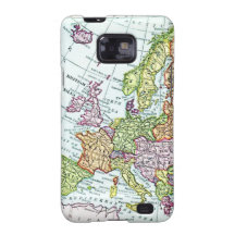 Vintage map of Europe colorful pastels Samsung Galaxy S2 Case