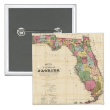 Vintage Map of Florida (1870) Pins