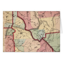 Vintage Map of Idaho (1866) Cards