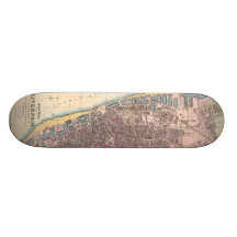 Vintage Map of Liverpool England (1890) Custom Skate Board