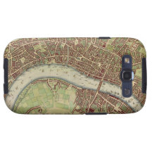 Vintage Map of London (17th Century) Galaxy SIII Case