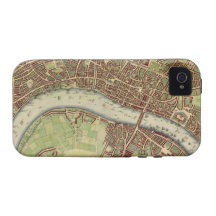 Vintage Map of London (17th Century) iPhone 4 Cover