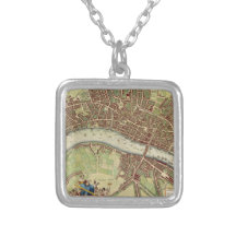 Vintage Map of London (17th Century) Pendants