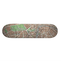 Vintage Map of London (1923) Custom Skate Board
