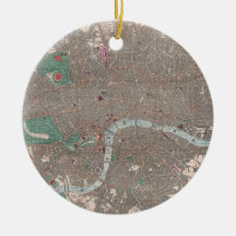 Vintage Map of London England (1862) Ornaments