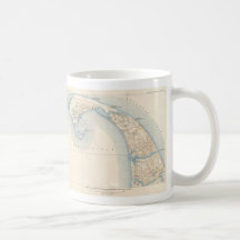 Vintage Map of Lower Cape Cod Mug