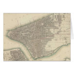 Vintage Map of Lower New York City (1840) Cards