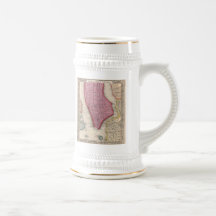 Vintage Map of Lower New York City (1860) Coffee Mug