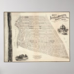 Vintage Map of Marthas Vineyard (1873) Posters