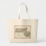 Vintage Map of Massachusetts (1827) Canvas Bags