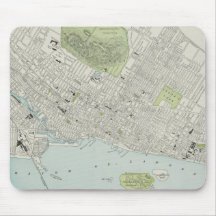 Vintage Map of Montreal (1901) Mouse Pads