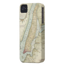 Vintage Map of New York City (1869) iPhone 4 Case-Mate Case