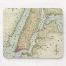 Vintage Map of New York City (1869) Mousepad
