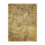 Vintage Map of New York Postcard