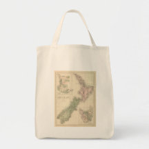 Vintage Map of New Zealand (1854) Tote Bag