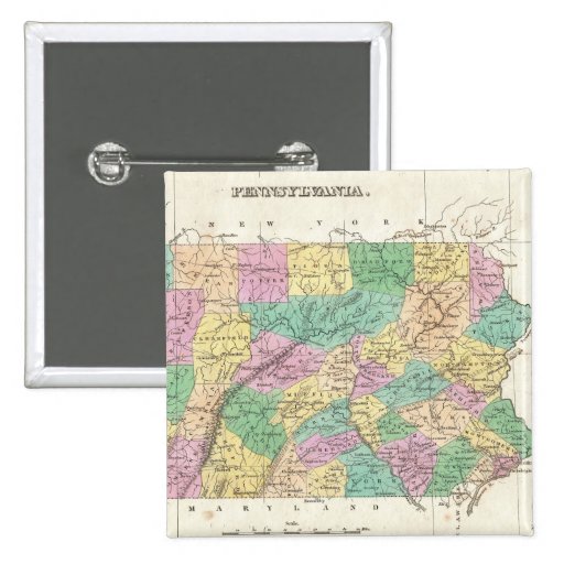 Vintage Map of Pennsylvania (1827) Pin