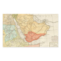 Vintage Map of Saudi Arabia (1780) Rectangle Sticker