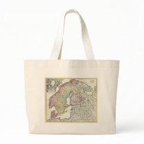 Vintage Map of Scandinavia (1730) Tote Bags