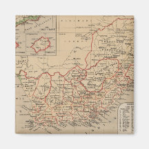 Vintage Map of South Africa (1880) Refrigerator Magnets