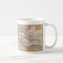 Vintage Map of the Caribbean (1732) Coffee Mug
