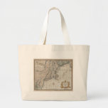 Vintage Map of The New England Coast (1747) Canvas Bags