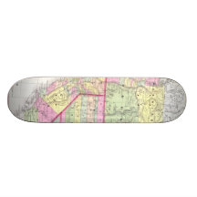 Vintage Map of The Western United States (1853) Skateboard Decks