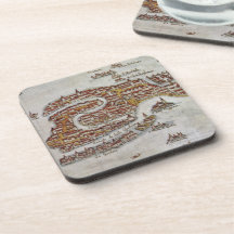 Vintage Map of Venice (1649) Beverage Coasters
