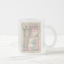 Vintage Map of Washington and Oregon (1875) Coffee Mugs