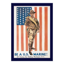 Vintage Marine Recruiting Poster Personalized Announcements
