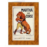 Vintage Martha La Corse Lion Tamer Greeting Card